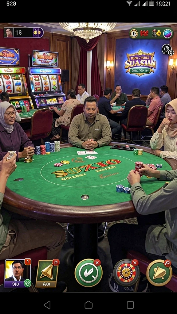 winpkr - Fitur interaksi sosial dengan pemain lain.